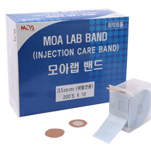 band for wounds caused by injections or needles